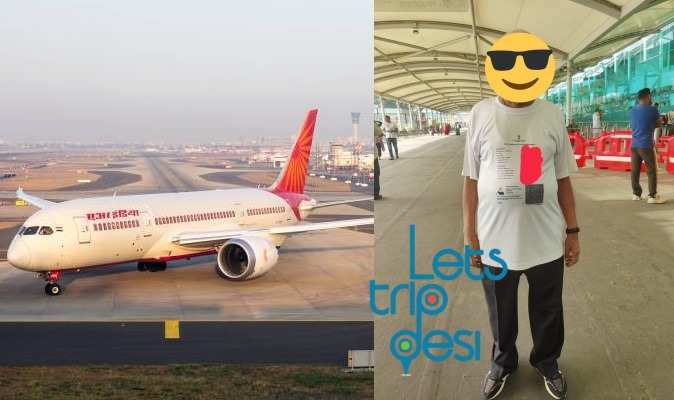 Indian Wears A Covid-Certificate T-Shirt While Traveling