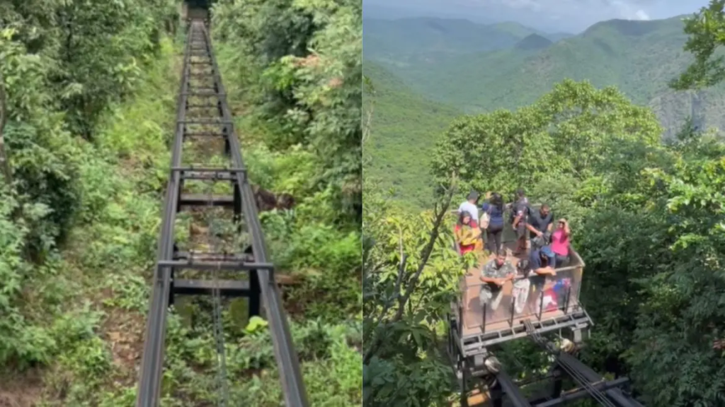 Ride through open cable car in GOA