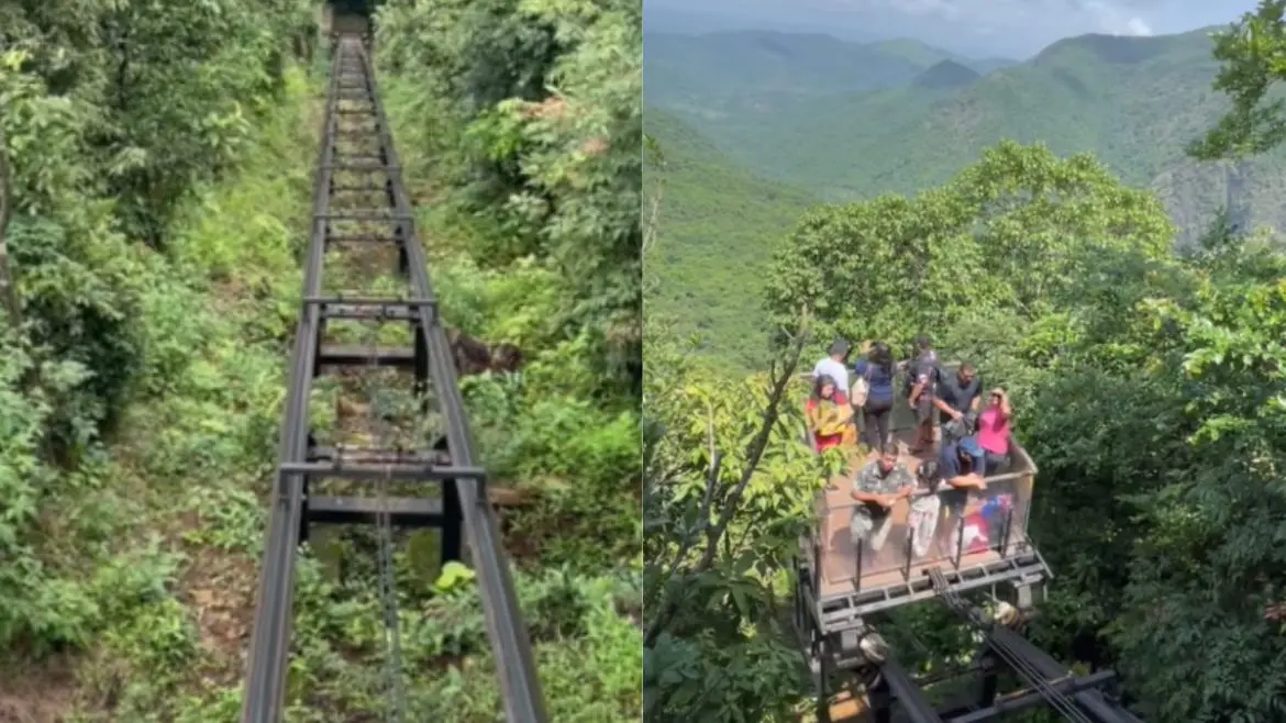 Ride through open cable car in GOA