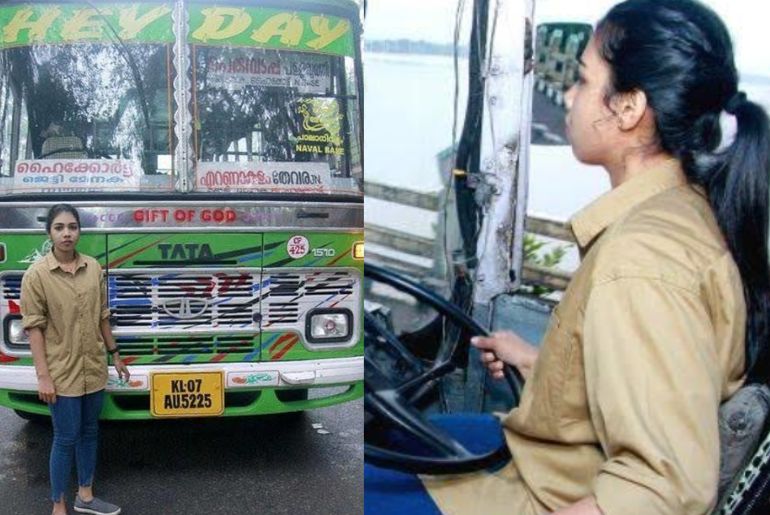 Kochi Girl Drives Bus