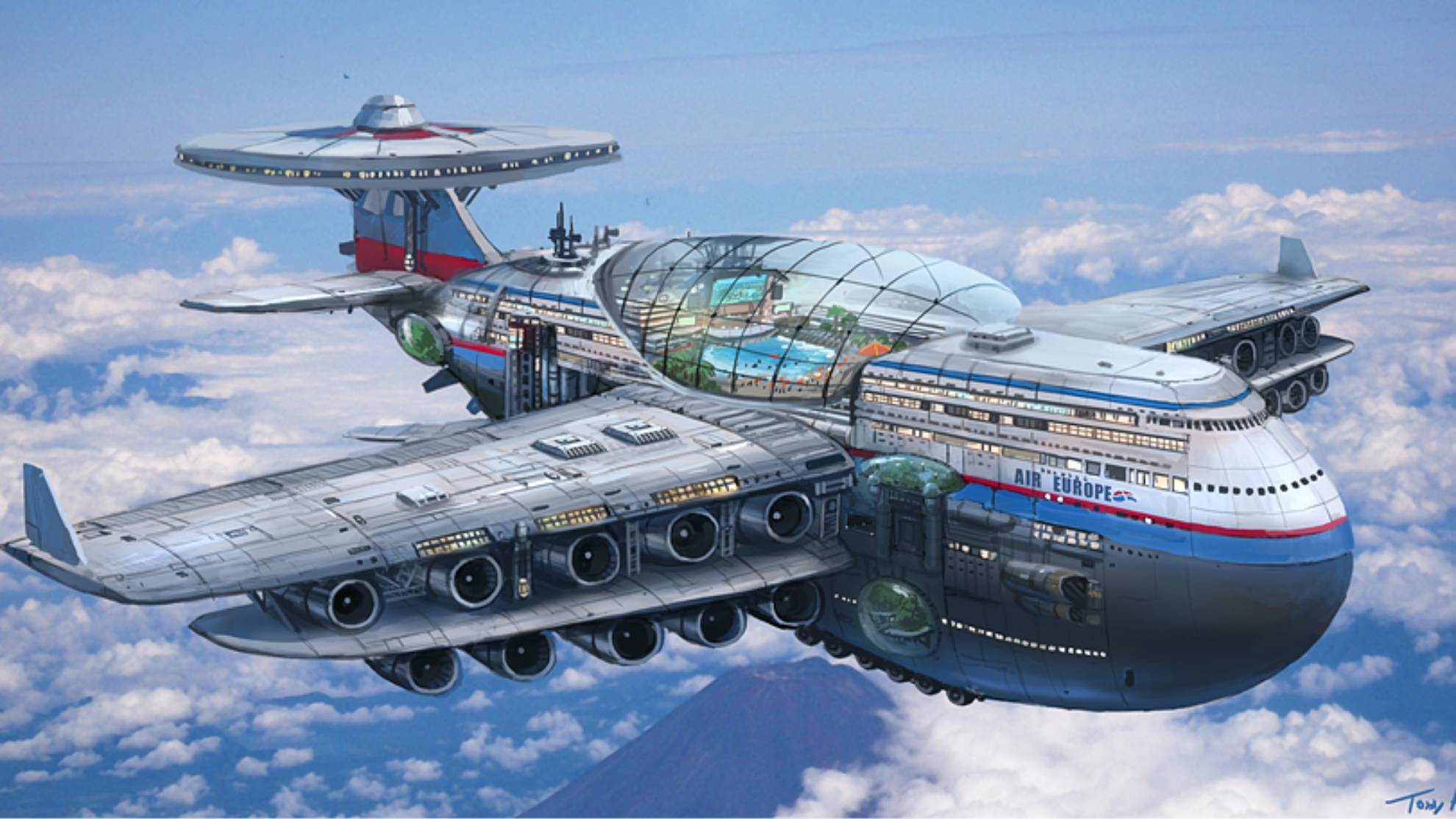 CGI Clip of Futuristic Nuclear-Powered Sky Cruise Will Float in Air Viral